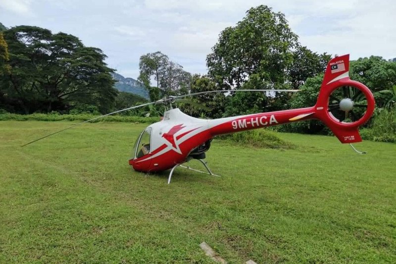 Kecelakaan helikopter di Taman Melawati, Kuala Lumpur, dilaporkan terjadi pada jam 11.50, Minggu, 8 November 2020. ANTARA Foto/Ho-Telegram

