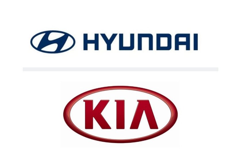 Ilustrasi logo Hyundai dan Kia (ANTARA/CarProUSA)