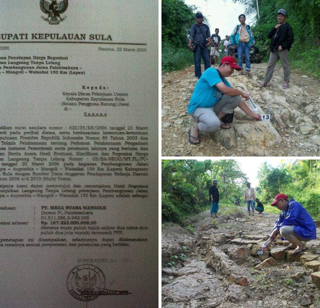 Kasus dugaan korupsi proyek pembangunan infrastruktur jalan desa di Kabupaten Kepulauan Sula. | HMP/CHO
