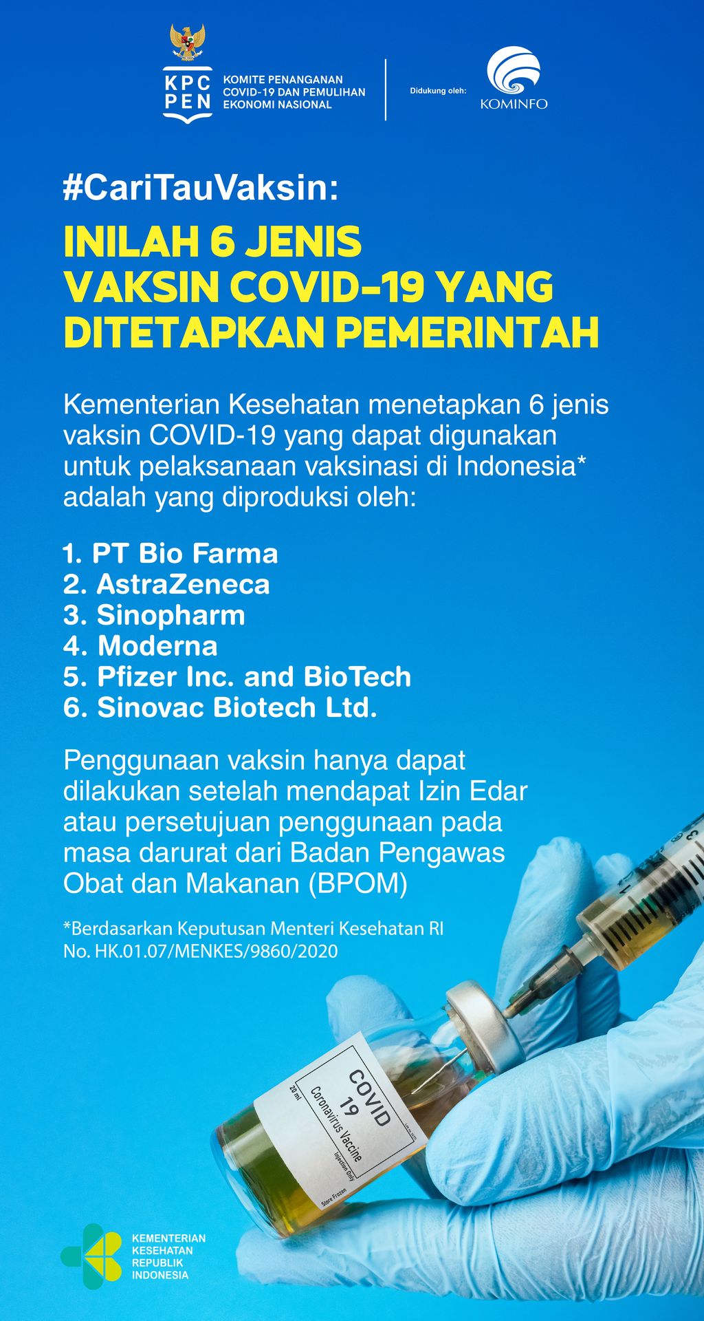 Kementerian Kesehatan RI akan menjadikan vaksin Sinovac sebagai salah satu vaksin dosis ketiga atau booster. 