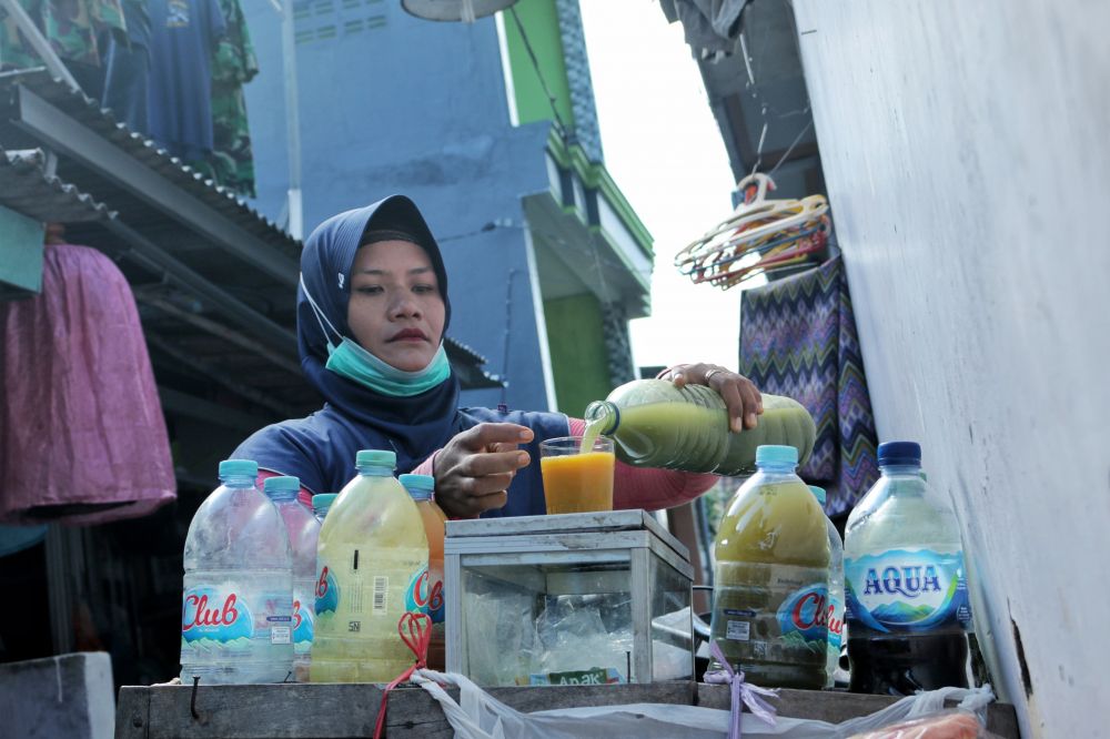 LARIS MANIS: Jamu Mbak Mi menjadi primadona. HMP/Zulfikar Firdaus
