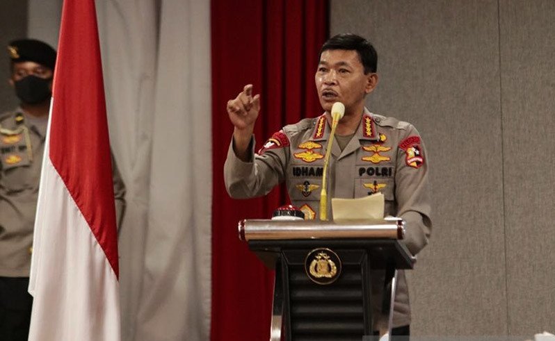 Kapolri Jenderal Pol Idham Azis. ANTARA/HO-Polri/am.