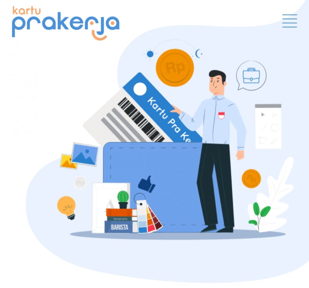 Ilustrasi cara mendapatkan Kartu Prakerja