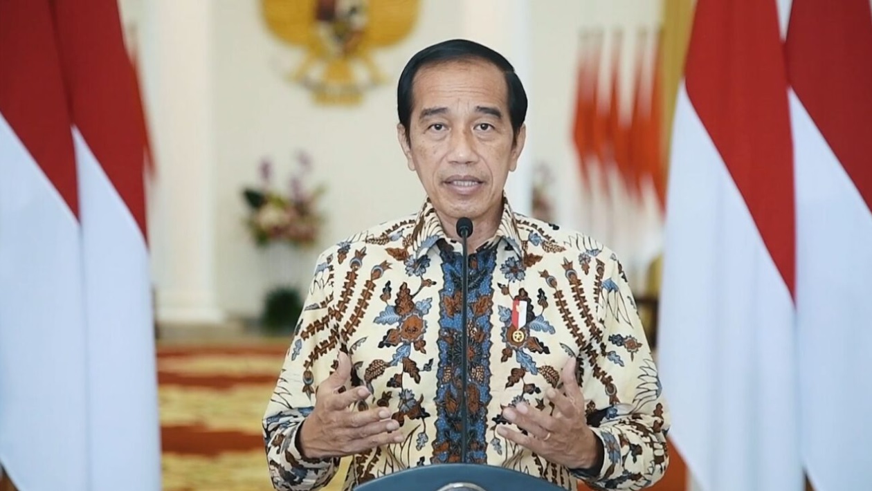 Presiden Joko Widodo menyampaikan pidato kunci pada S20 High Level Policy Webinar on Just Energy Transition, sebagaimana ditayangkan pada YouTube Sekretariat Presiden, Kamis, 17 Maret 2022. Foto: BPMI Setpres