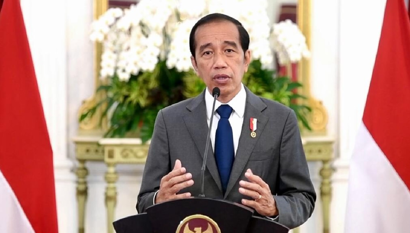 Presiden Joko Widodo menyampaikan sambutan secara virtual pada Pertemuan Pertama Menteri Keuangan dan Gubernur Bank Sentral G20 atau The 1st Finance Ministers and Central Bank Governors Meeting yang digelar di Jakarta, Kamis, 17 Februari 2022. Foto: BPMI 