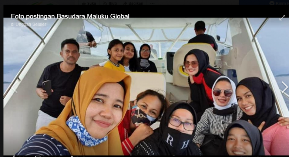 PLESIRAN: Istri Gubernur Maluku, Widya Murad asyik plesiran di tengah Pandemi Covid-19.
