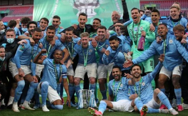 Manchester City juara Piala Liga. IST