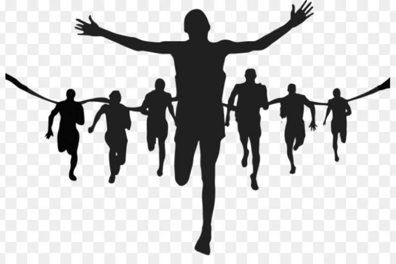 Ilustrasi lari marathon. ant