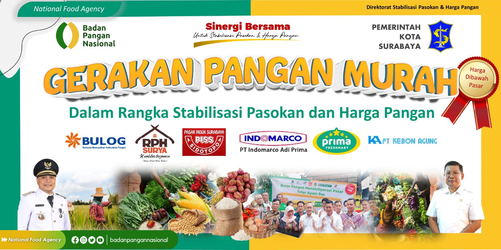 Gerakan yang diinisiasi Badan Pangan Nasional/ National Food Agency (NFA) tersebut, sebagai upaya menstabilkan pasokan dan harga pangan menjelang Hari Raya Iduladha 1444 Hijriah, Jumat (23/6/2023).