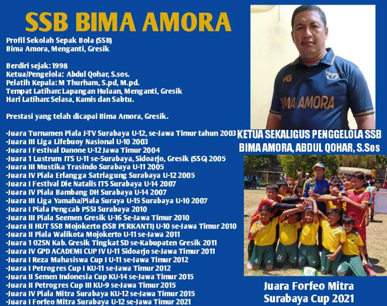 Sebagai barometer SSB di Gresik, Bima Amora mempunyai prestasi mentereng. red