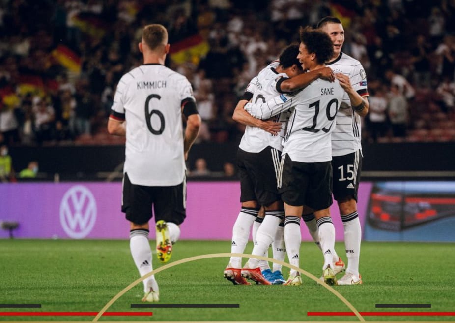 Para pemain Jermam merayakan gol ke gawang Armenia. DFB-TEAM
