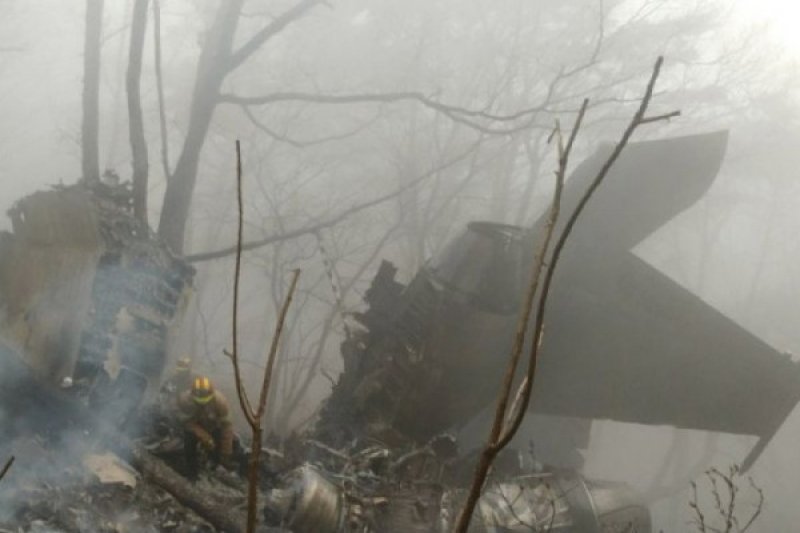 Ilustrasi: Pesawat jatuh. (Yonhap via REUTERS) (/)