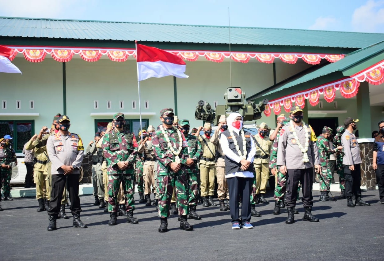 Forkopimda Jawa Timur saat di Markas Arhanud 8 Gedangan Sidoarjo. (FOTO: HMP/lis)