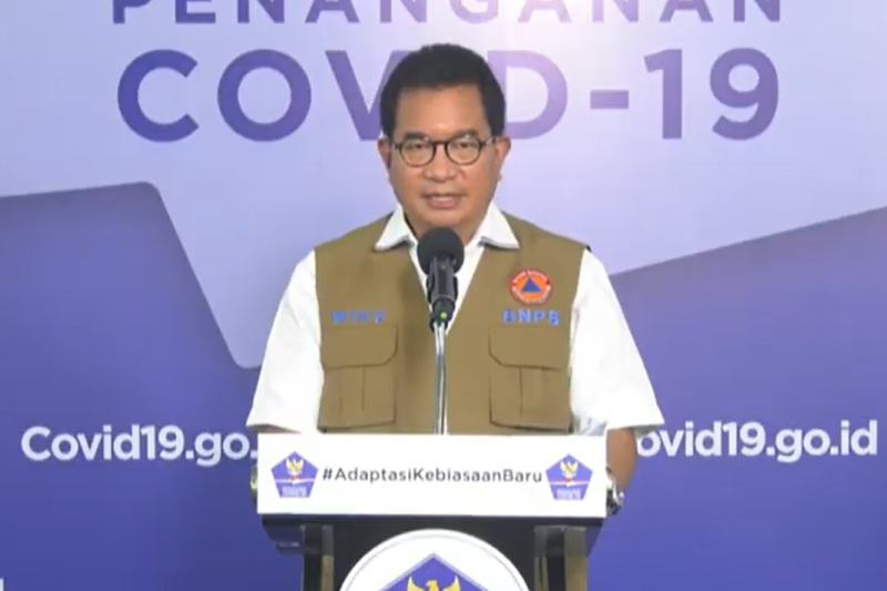 Juru Bicara Satgas Penanganan COVID-19 Prof Wiku Adisasmito dalam jumpa pers daring di Jakarta, Kamis (30/7/2020). (FOTO ANTARA/HO-Satgas Penanganan COVID-19)