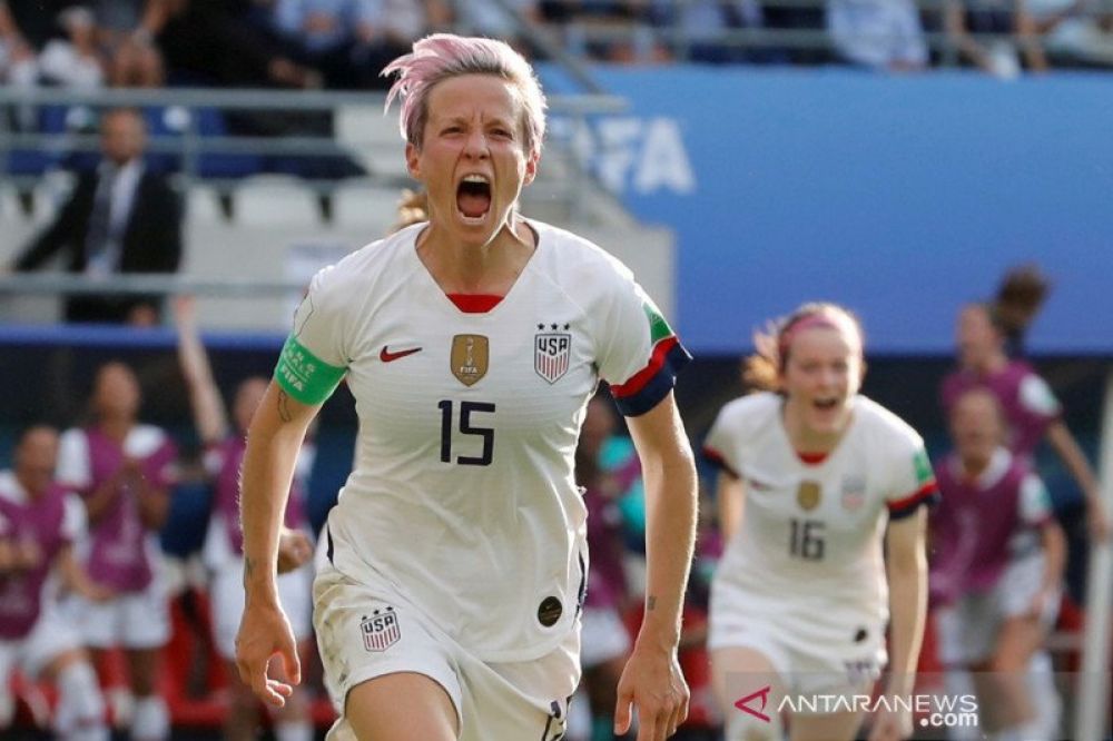 Kapten timnas putri Amerika Serikat Megan Rapinoe. ANTARA