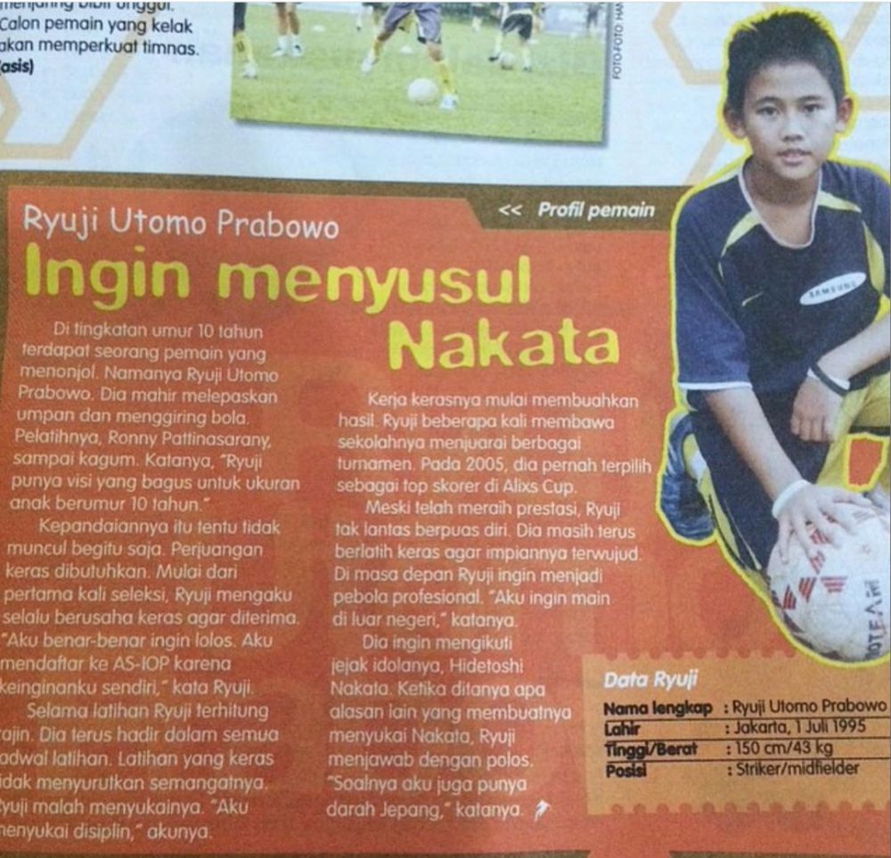 Screen shot unggahan Ryuji di Instagram