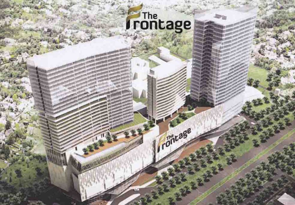 Desain apartemen dan kondominium The Frontage yang direncanakan dibangun di Jalan Ahmad Yani Surabaya, namun hingga sekarang tak terwujud