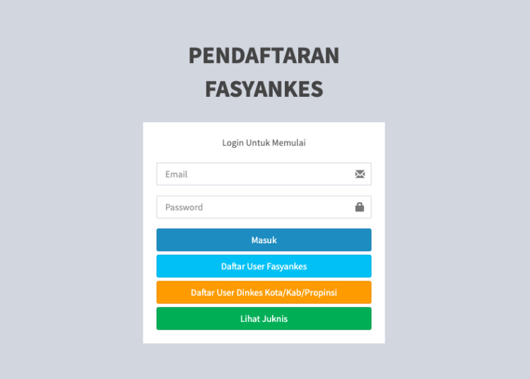 Kementerian Kesehatan RI mengajak seluruh pengelola Fasyankes untuk segera melakukan pendaftaran sebagai langkah awal upaya peningkatan jumlah Fasyankes dalam pengiriman data ke platform SATUSEHAT.

